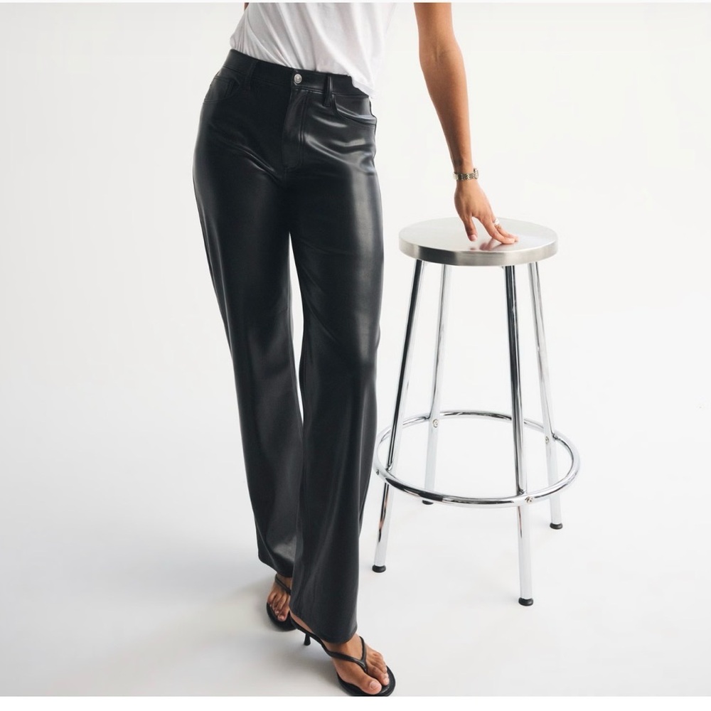 Abercrombie, vegan leather pants size 25R. Worn once.